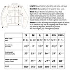 Jackson western leather jacket with shearling collar - size chart