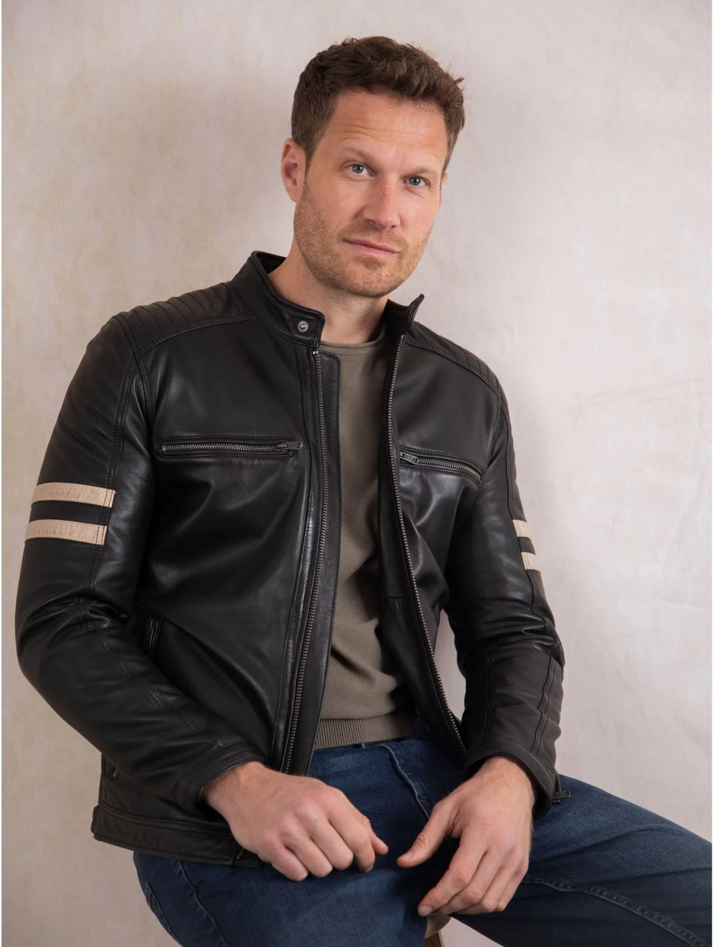 Charlie 2 quilted-shoulder leather jacket - view 6