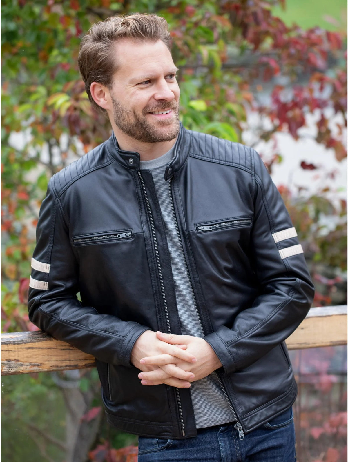 Charlie 2 quilted-shoulder leather jacket - view 1