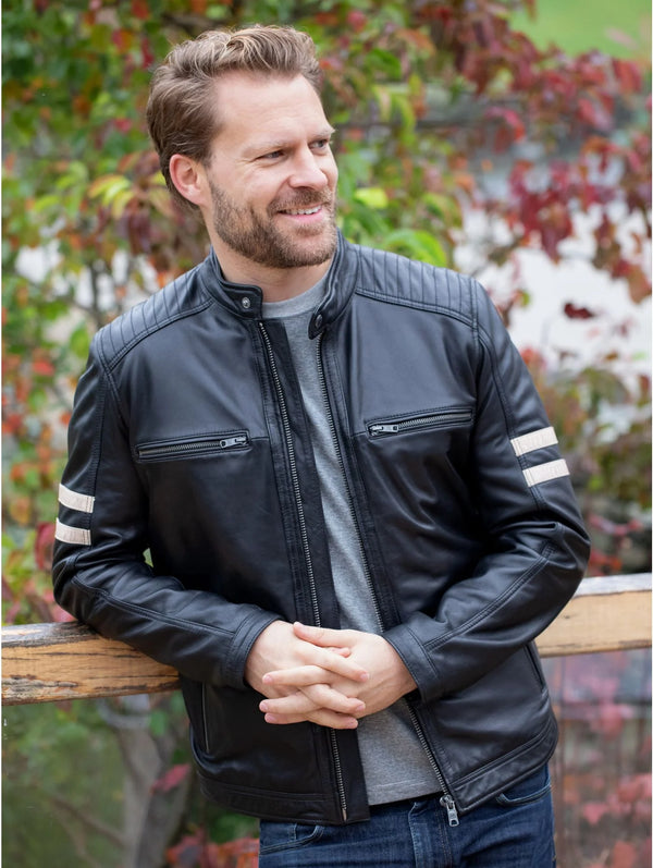 Charlie 2 quilted-shoulder leather jacket - view 1