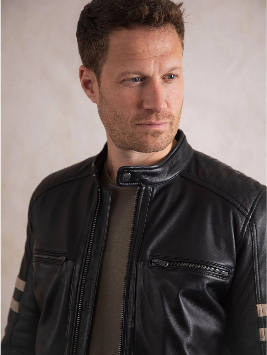 Charlie 2 quilted-shoulder leather jacket - view 4