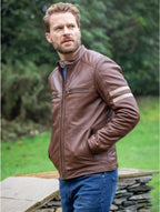Charlie 2 quilted-shoulder leather jacket - view 10