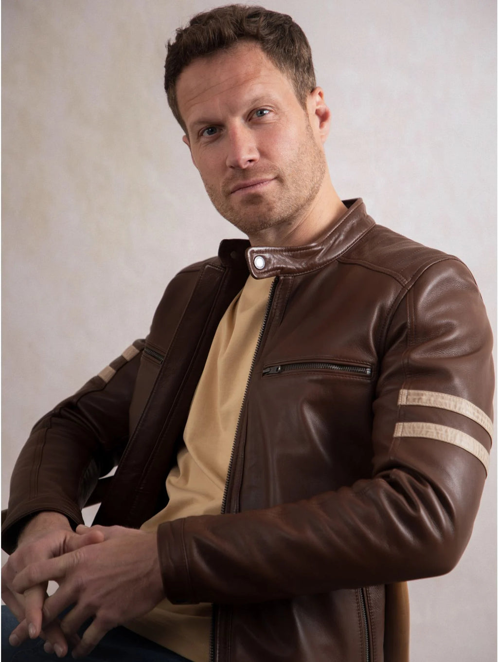 Charlie 2 quilted-shoulder leather jacket - view 8