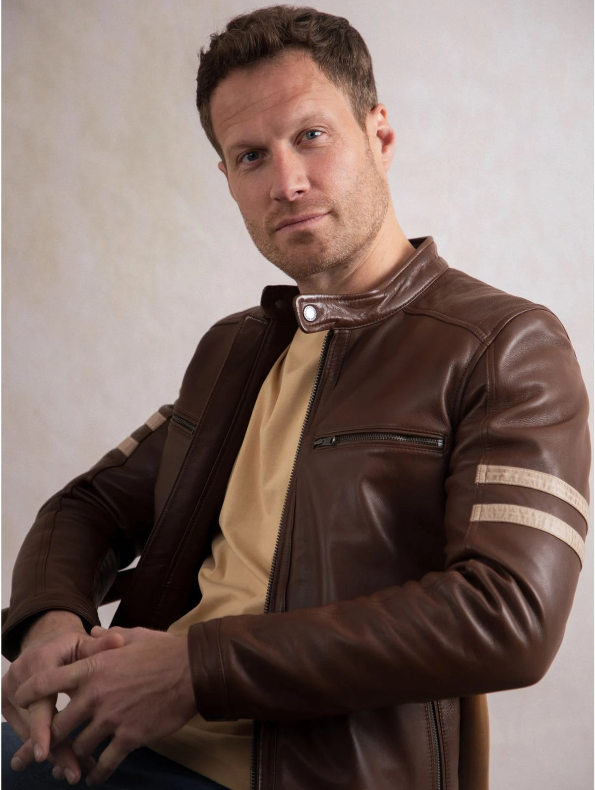 Charlie 2 quilted-shoulder leather jacket - view 8