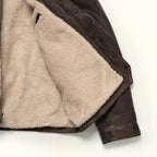 Jackson western leather jacket with shearling collar - view 4