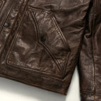 Jackson western leather jacket with shearling collar - view 5
